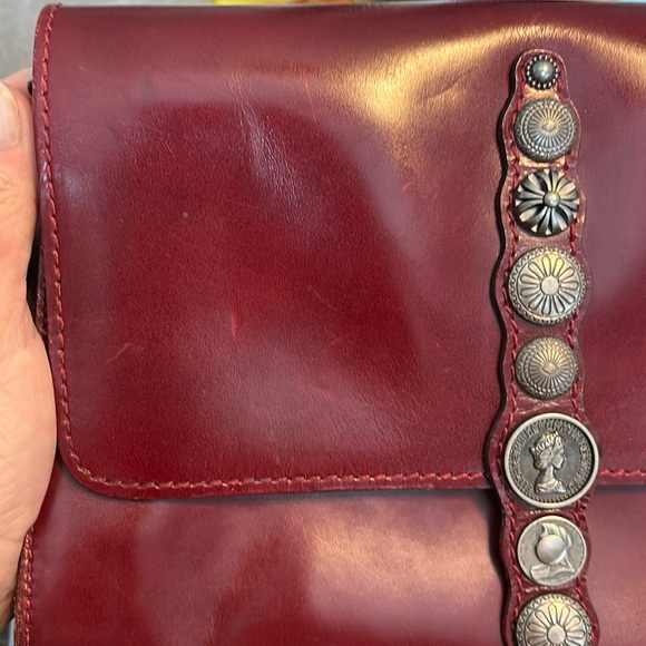 Patricia Nash Burgundy Crossbody Bag Renaissance Collection - Picture 15 of 16